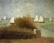 Georges Seurat The Sail boat USA oil painting artist